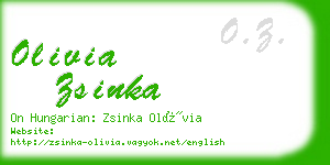 olivia zsinka business card